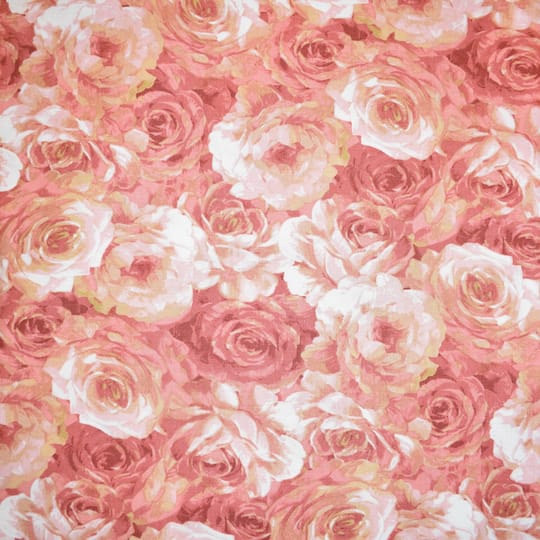 Floral Packed Pink Rose Cotton Fabric